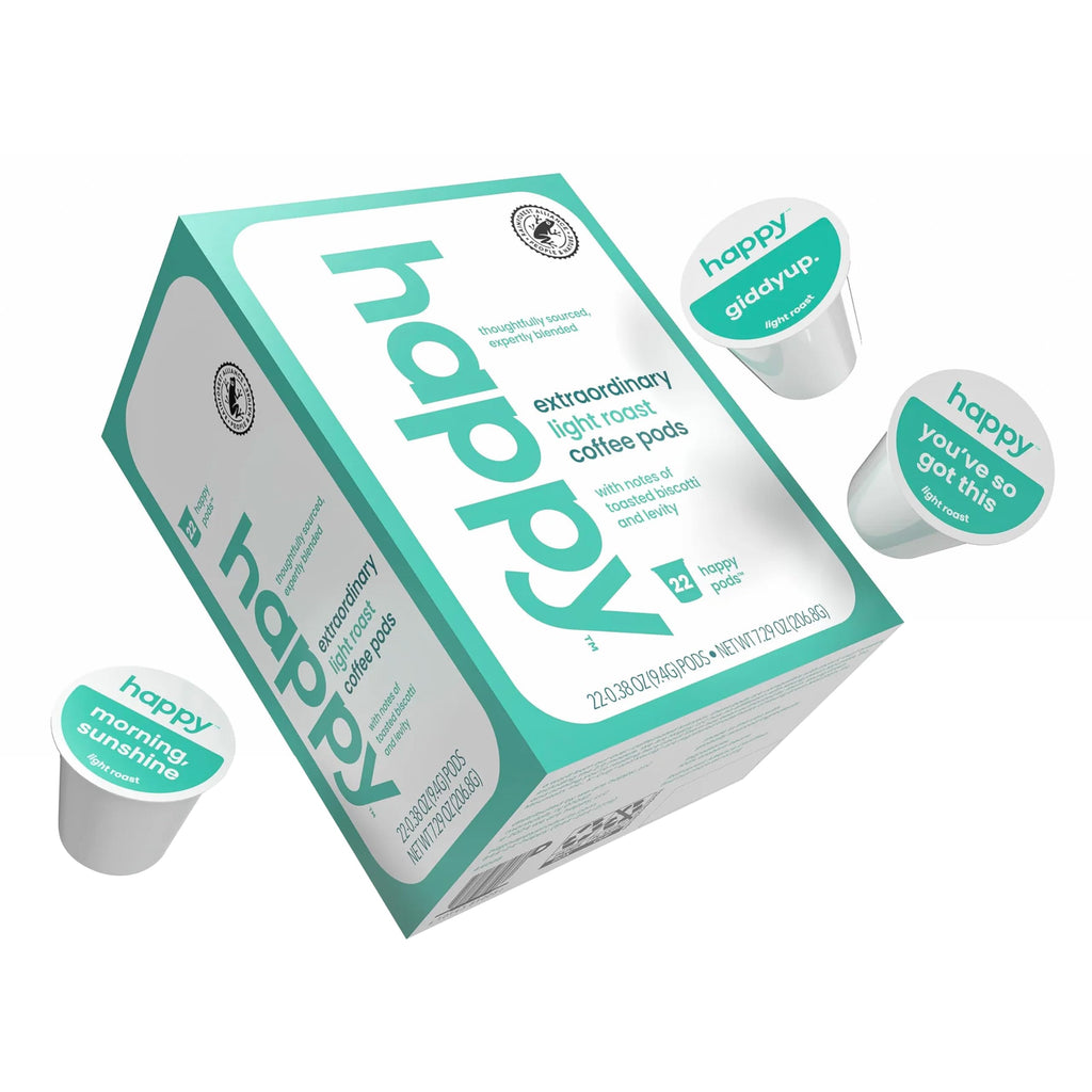 Happy Coffee Light Roast Coffee Pods, 22 Count