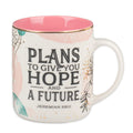 Christian Art Gifts Floral Ceramic Coffee Mug – 14 oz. Lead and Cadmium-free, Non-Toxic Inspirational Scripture Coffee and Tea Mug for Women with Bible Verse: Plans to Give You A Hope –Jeremiah 29:11