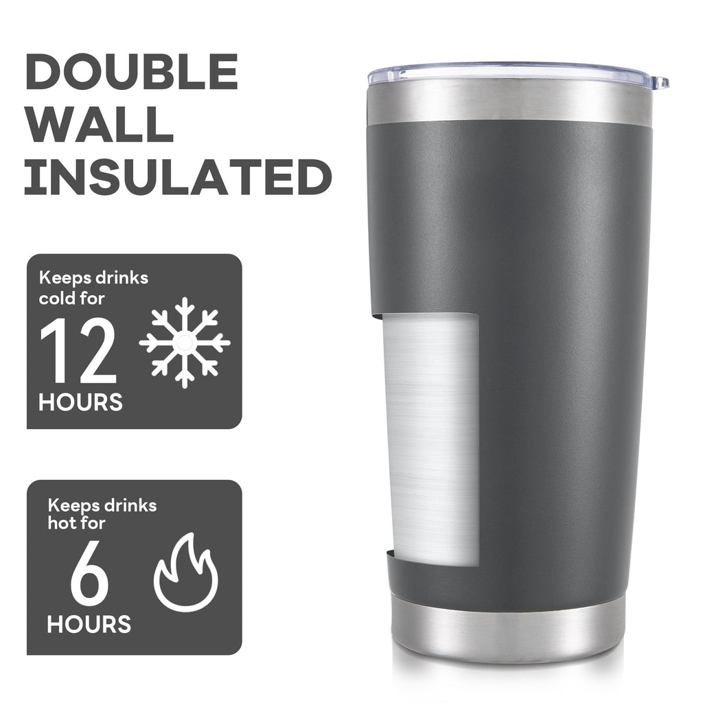 20 oz Tumbler with Lid Stainless Steel Insulated Tumblers Bulk Cups Mug