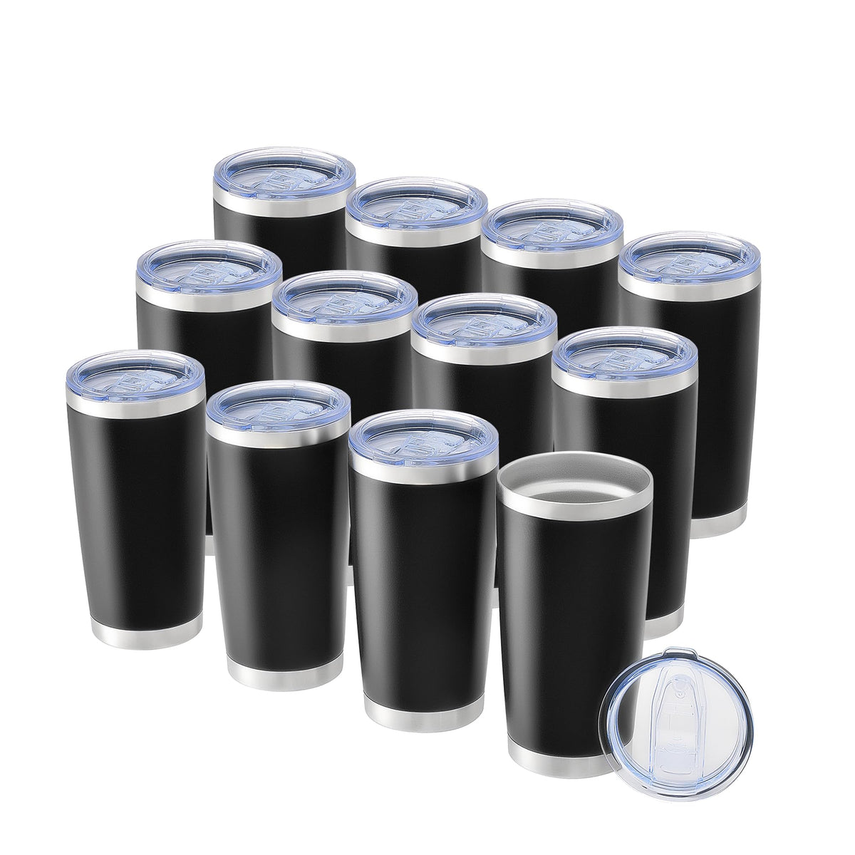 OMTech 20oz Tumbler Bulk, 12 pcs Stainless Steel Insulated Mug, Pink