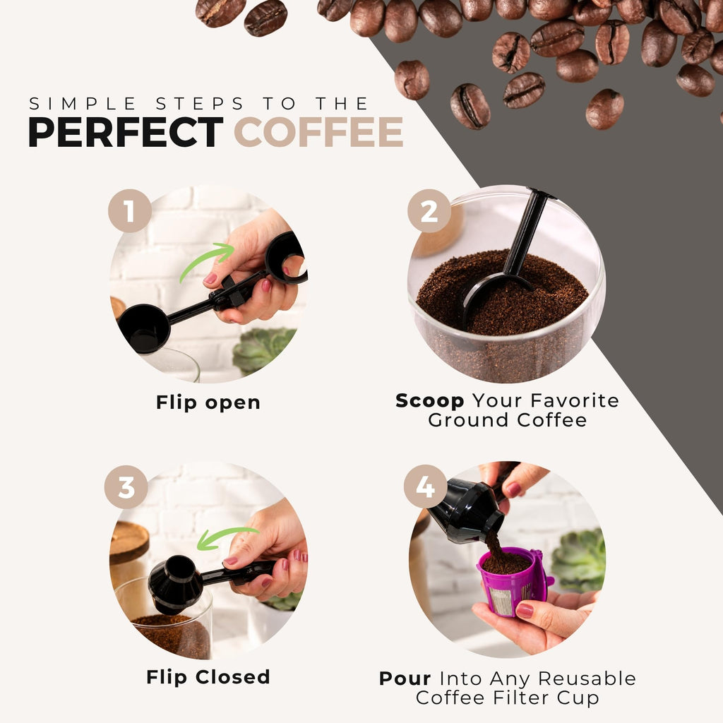 Perfect Pod EZ-Scoop Coffee Scooper & Funnel for Reusable K Cup Pods