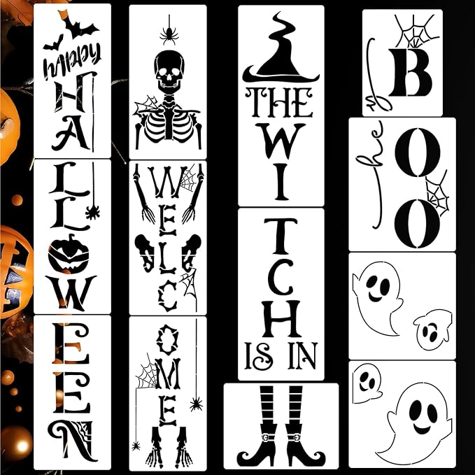 Fall Stencils for Crafts Reusable Fall Stencils for Painting on Wood 6"