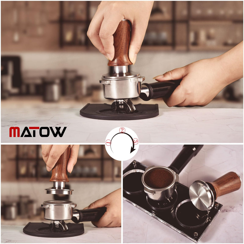 MATOW Spring Loaded Espresso Hand Tamper Fits Breville 54mm Portafilter