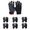 HANDLANDY Work Gloves for Men & Women, Utility Mechanic Working Gloves Touch Screen, Flexible Breathable Gardening Gloves for Yard Maintenance (Small, 6 Pairs)