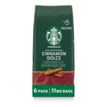 Starbucks Ground Coffee, Flavored Hot or Iced Coffee, Cinnamon Dolce, Six 11 oz Bags