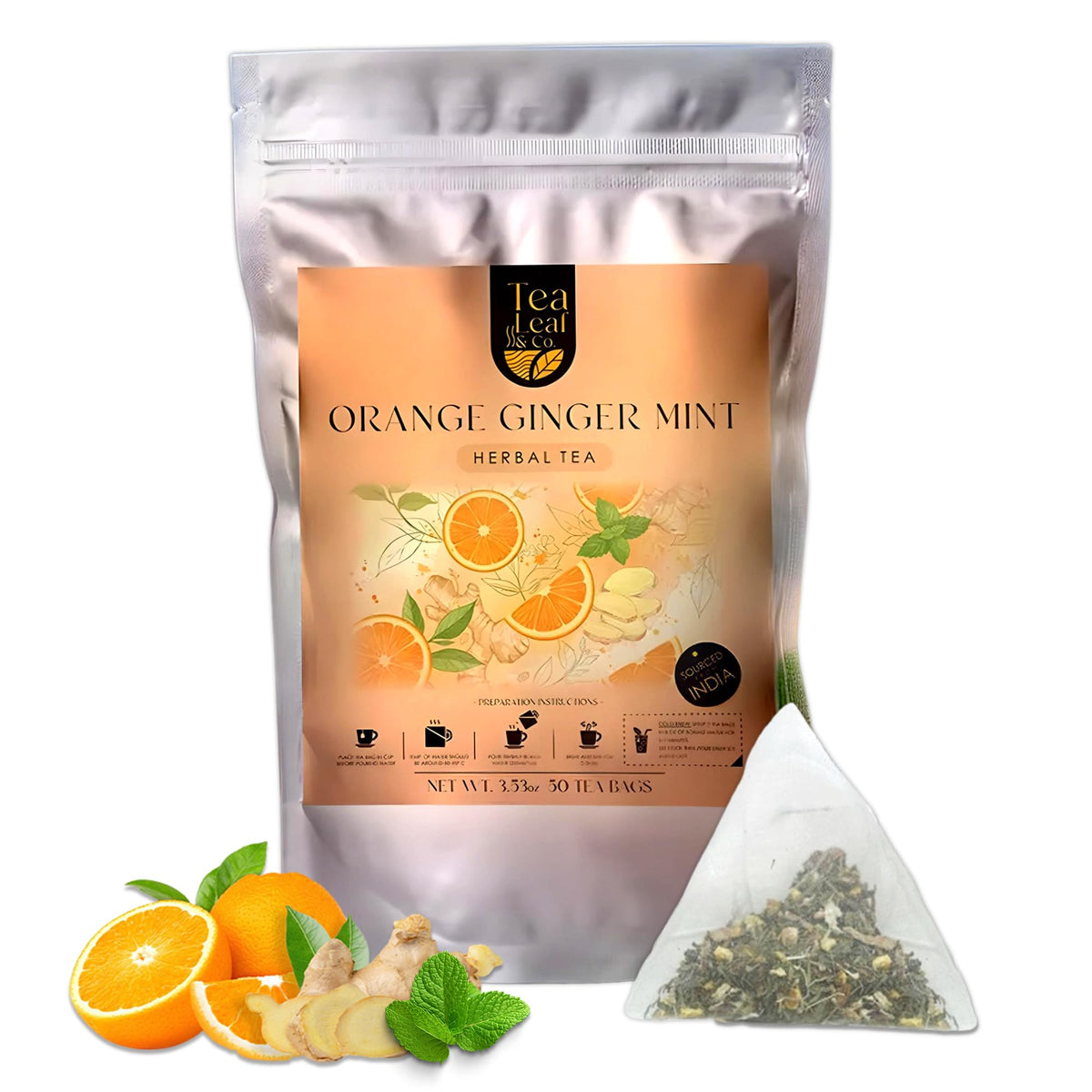 Sweet Hibiscus Cinnamon Green Tea (3.5oz), Natural Herbal Infusion, 50 Bags