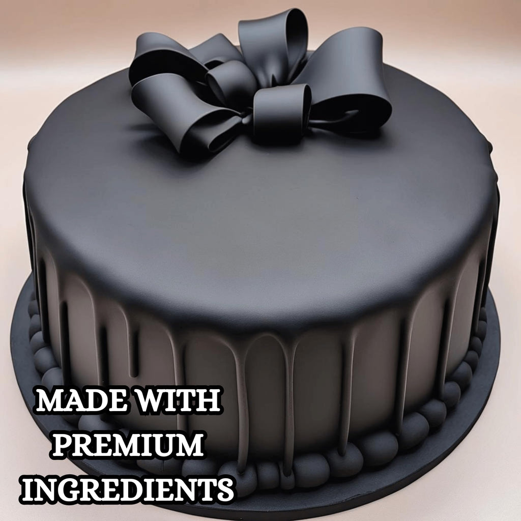 Confect Black Fondant for Cake Decorating – Premium Confect Fondant for Cakes, Cupcakes & Cookies | Vegan, Gluten-Free, Nut-Free, Palm Oil-Free – 8.8 Oz
