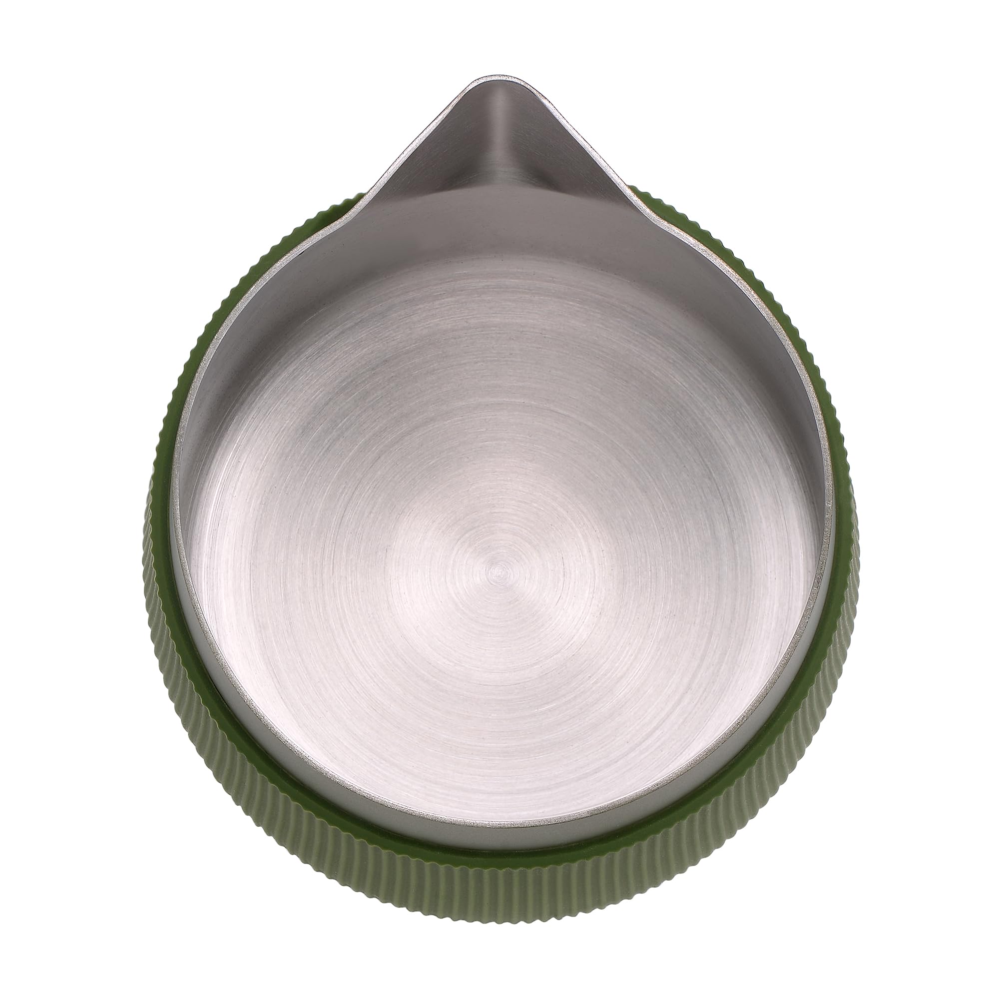 Normcore Handleless Milk Frothing Jug, Milk Pitcher 20.3 oz, Milk Frother Steamer Cup Stainless Steel Espresso Cup, Round Spout, Green, 600 ml