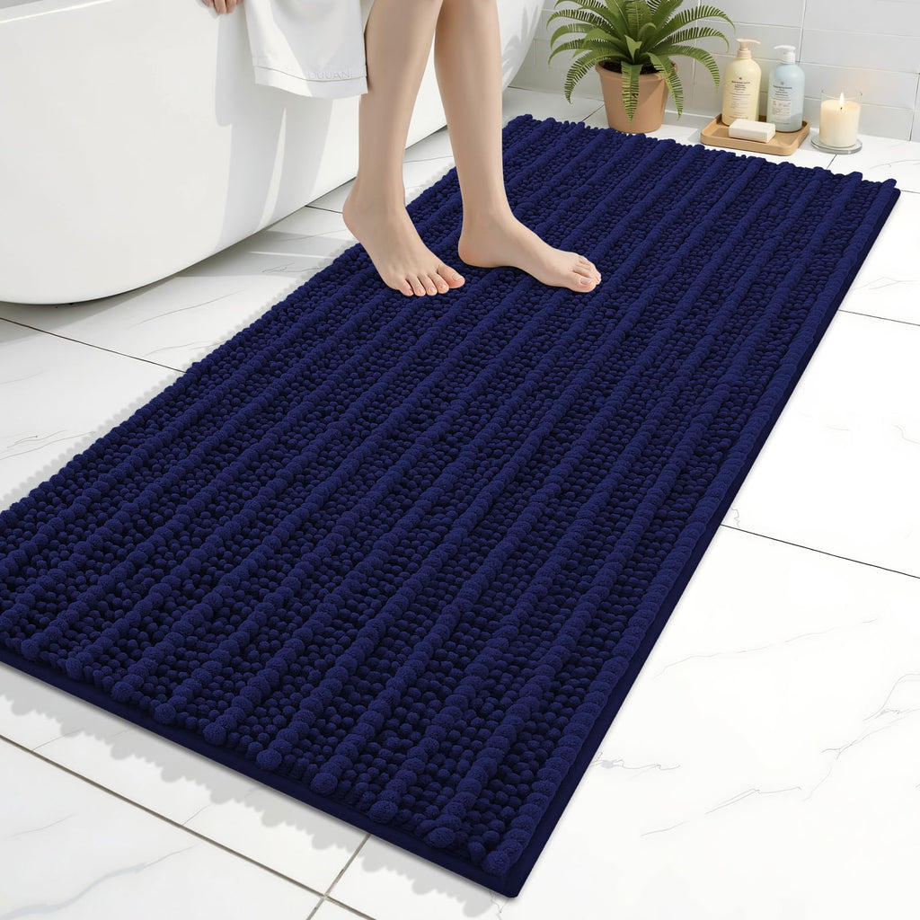 Arotive Bathroom Rugs Mat 30x17, Soft Absorbent Chenille Shaggy Bath Mat — 47" X 24"