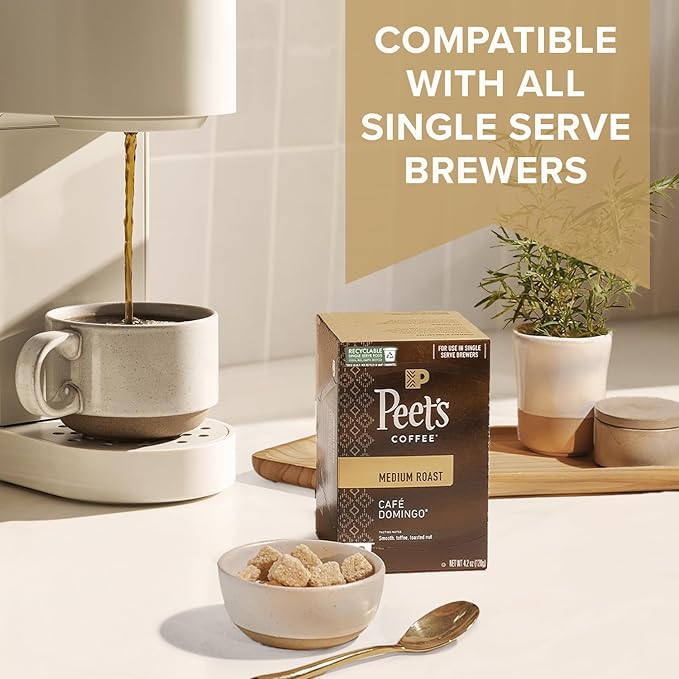Peet's Coffee, Medium Roast Single Serve Coffee Pods - Big Bang 88 Count (4 Boxes of 22 Pods)