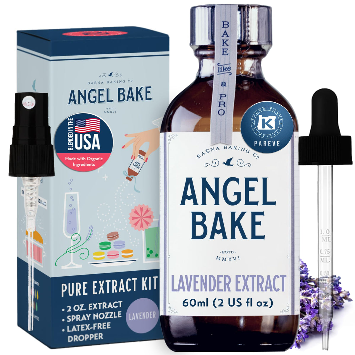 Angel Bake Pure Bulgarian Rose Extract for Baking, Lattes, Tea, 2 oz