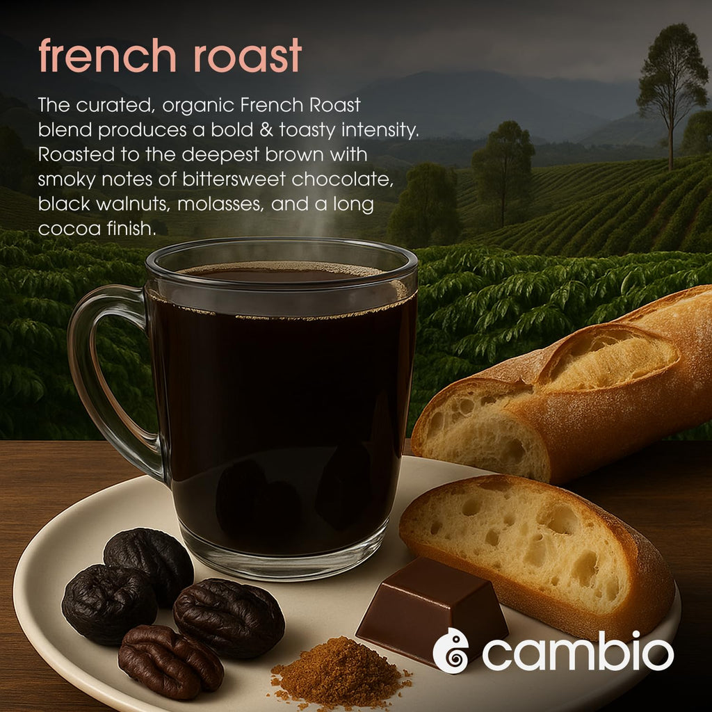 Cambio Roasters Dark Roast Coffee Pods - Recyclable Aluminum Pods, 10ct