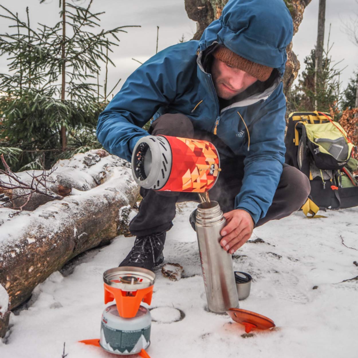 Fire-Maple Fixed Star X2 Backpacking Camping Stove System, Orange,22oz