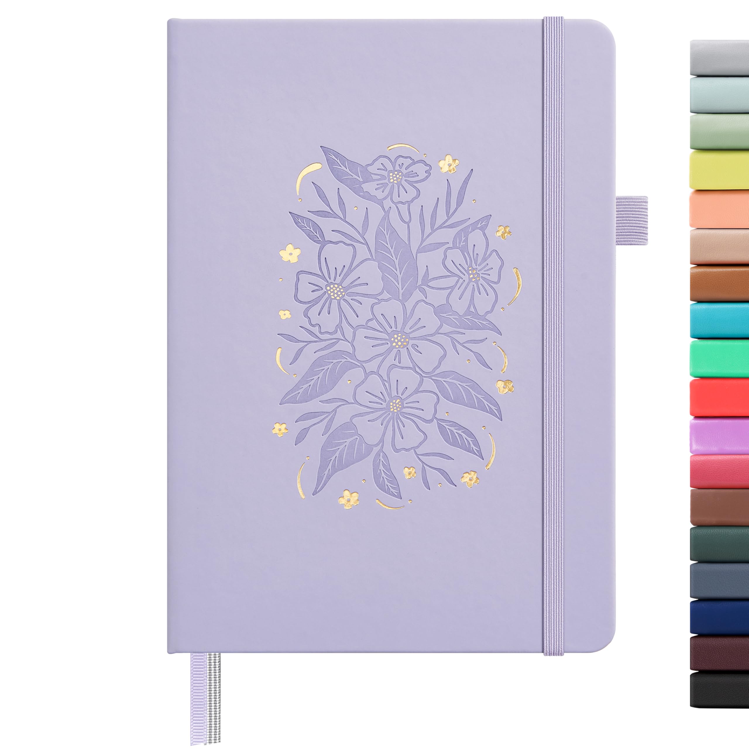 &And Per Se Lined Hardcover Notebook – A5 5.7"x8" College Ruled, 160 Pages, 100gsm Thick Paper – Aesthetic Journal for Women, Gift-Ready Planner, Everyday Writing Notebook (Lavender)