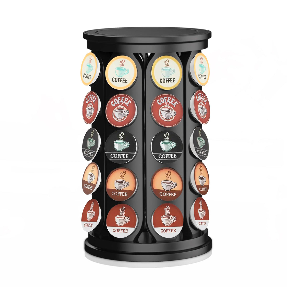 CEHNCEH K Cup Holder, Coffee Pods Holder with 40 K-Cup Pods (Black)
