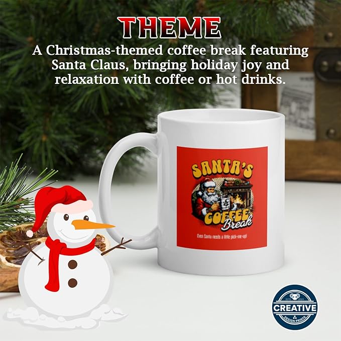 11 OZ Novelty Coffee Mugs - Christmas Gift (Christmas-themed coffee break)