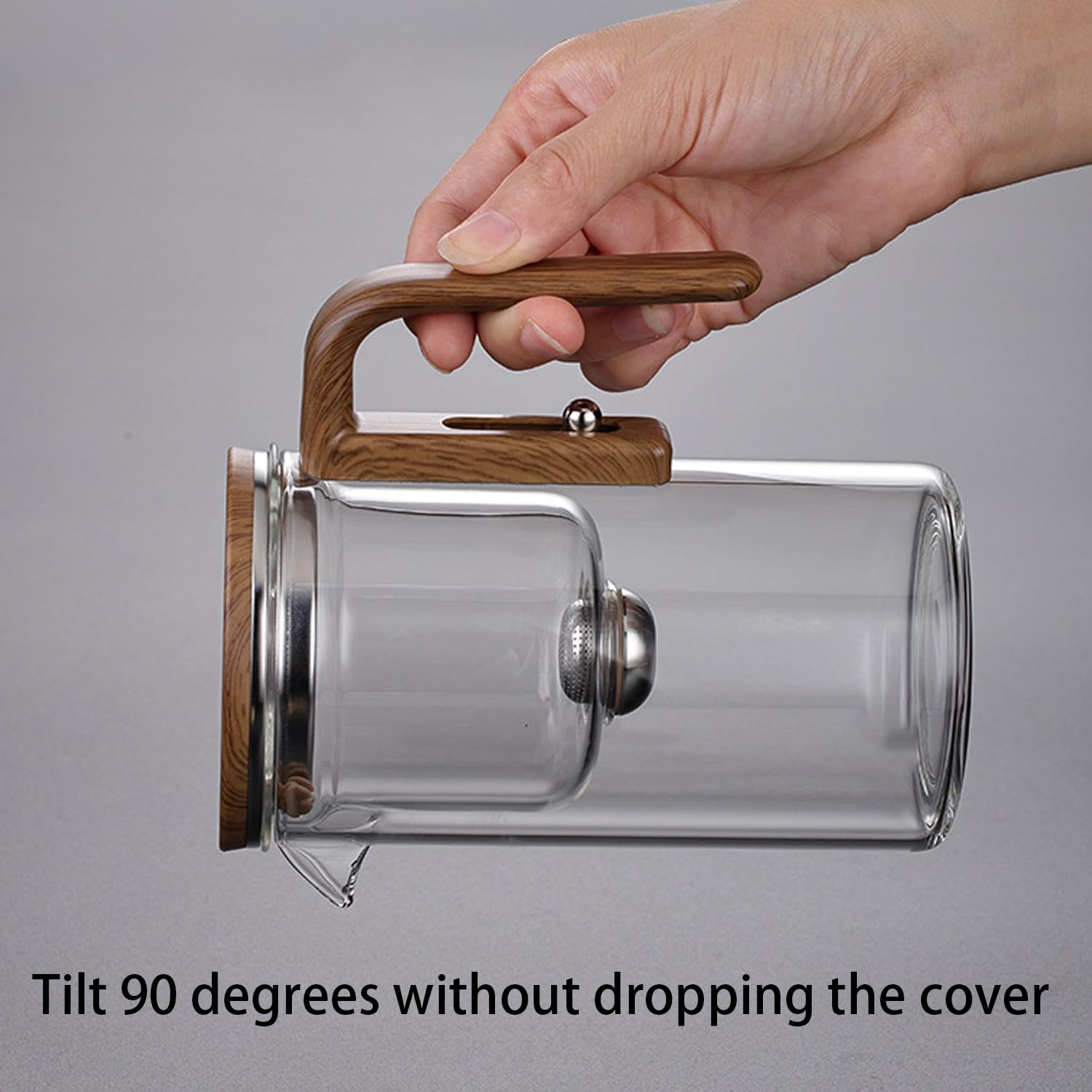 800ML/27OZ Witchcraft Magic Glass Teapot with Infuser Strainer and Lid for Loose Leaf Tea Herbal, Magnetic Water Separation Tea Maker Kettle Clear Tea Pot (Without Cups)