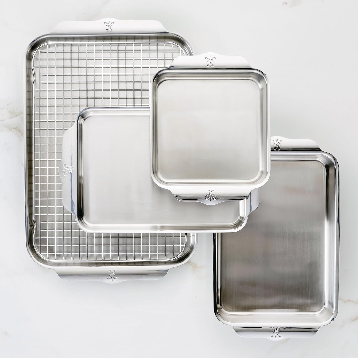 Hestan Provisions OvenBond – 5-Piece Tri-ply Stainless Steel Ovenware Baking Sheet Set