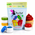 Pixie Dust Natural Food Coloring Powder, Red, Yellow, Blue & Green Dye Free