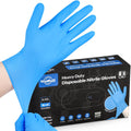 TitanFlex Heavy-Duty Blue Disposable Nitrile Gloves, Small, Box of 100, 6-mil, Fully Textured, Powder-Free, Latex-Free