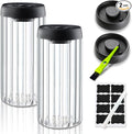 Vacuum Coffee Canister,2PCS 61FLOZ Borosilicate Glass Jar with Spare Airtight lid, Label and Brush, Coffee Bean Storage for Coffee Beans & Grounds Coffee(Clear Glass)