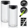 HelpyLife Vacuum Coffee Canister,2PCS 61FLOZ Borosilicate Glass Jar with Spare Airtight lid, Label and Brush, Coffee Bean Storage for Coffee Beans & Grounds Coffee(Clear Glass)