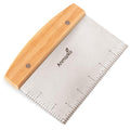 Stainless Steel Metal Griddle Scraper Chopper - Great as Dough Cutter for Bread and Pizza Dough - Multipurpose Kitchen Utensil for Flat Top Griddle - Commercial Quality