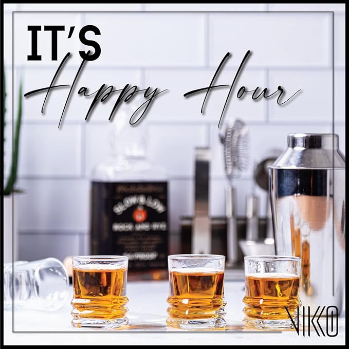 Vikko Shot Glasses, 2.75 Ounce Shot Glass Set of 6 Small Liquor and Spirit Glasses, Durable Tequila Shot Glasses For Alcohol and Espresso Shots