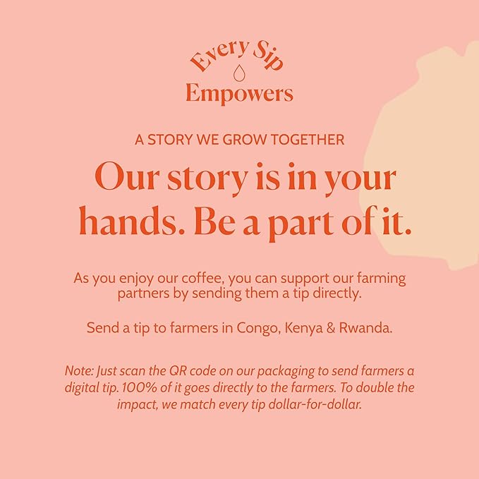 Kahawa 1893 Whole Bean Coffee Medium-Roast Tanzania Peaberry Blend 12 Oz - As Seen on Shark Tank, High Antioxidants, Naturally Sweet, Organically Grown, Ethically & Sustainably Sourced