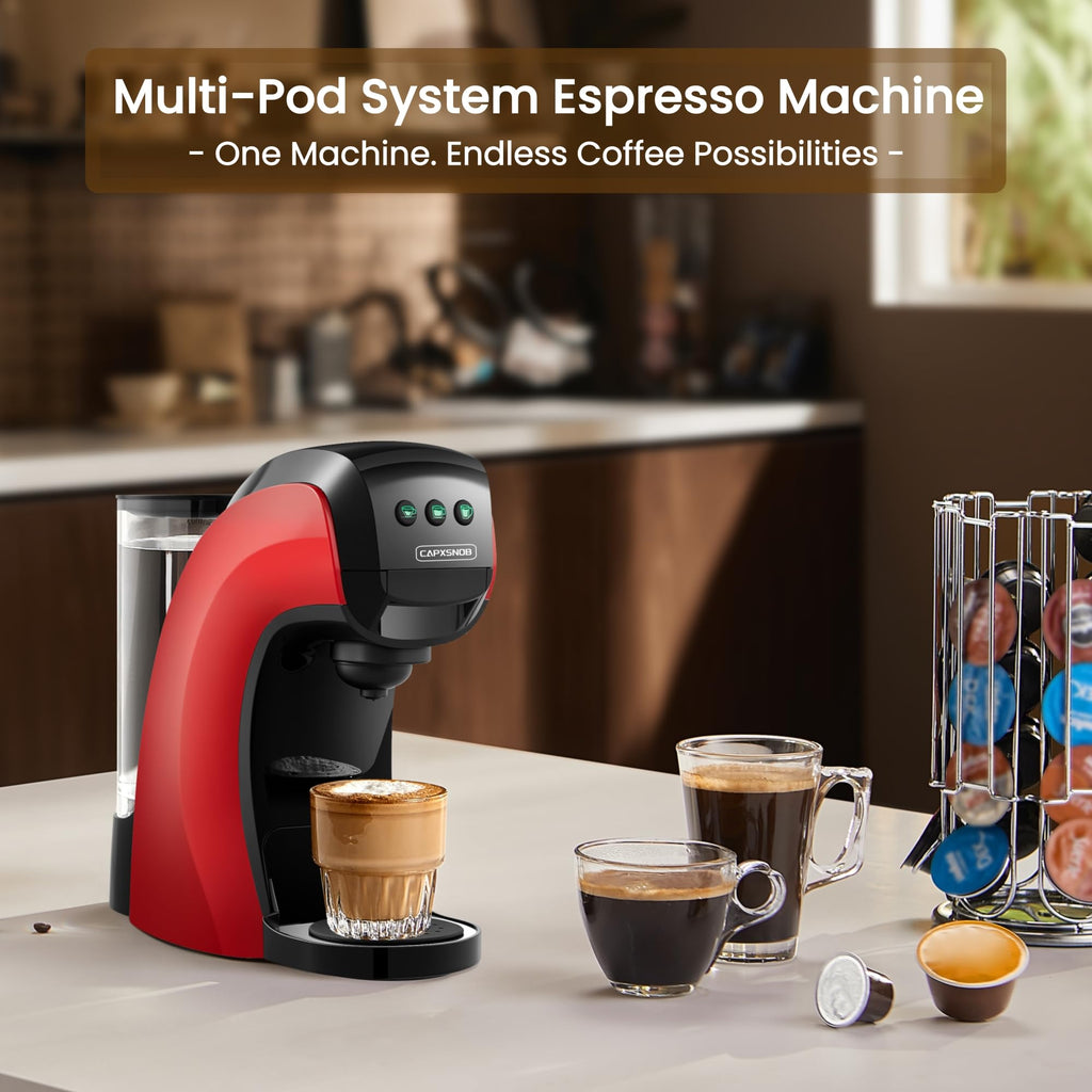 Warriors1 4-in-1 Coffee Maker & Espresso Machine for Pods & Grounds, 20Bar