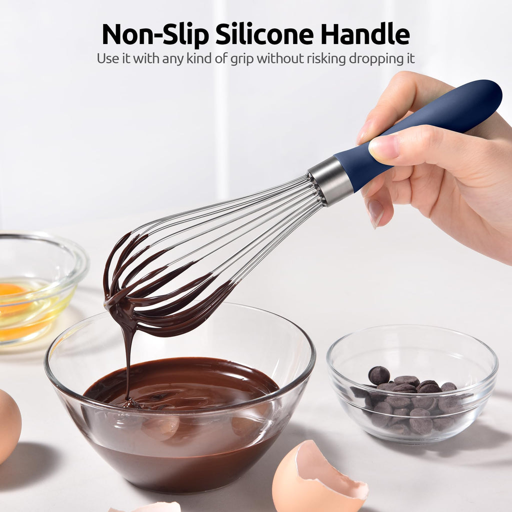 U-Taste Wire Whisk for Cooking, 18/10 Stainless Steel Wisk, S/Midnight Blue