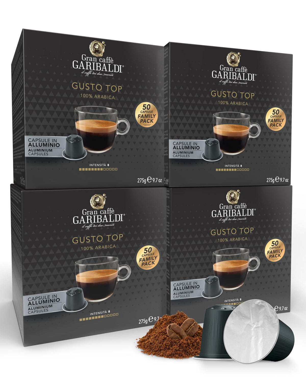 Gran Caffè Garibaldi Espresso Pods, Decaffeinato, 200 Count