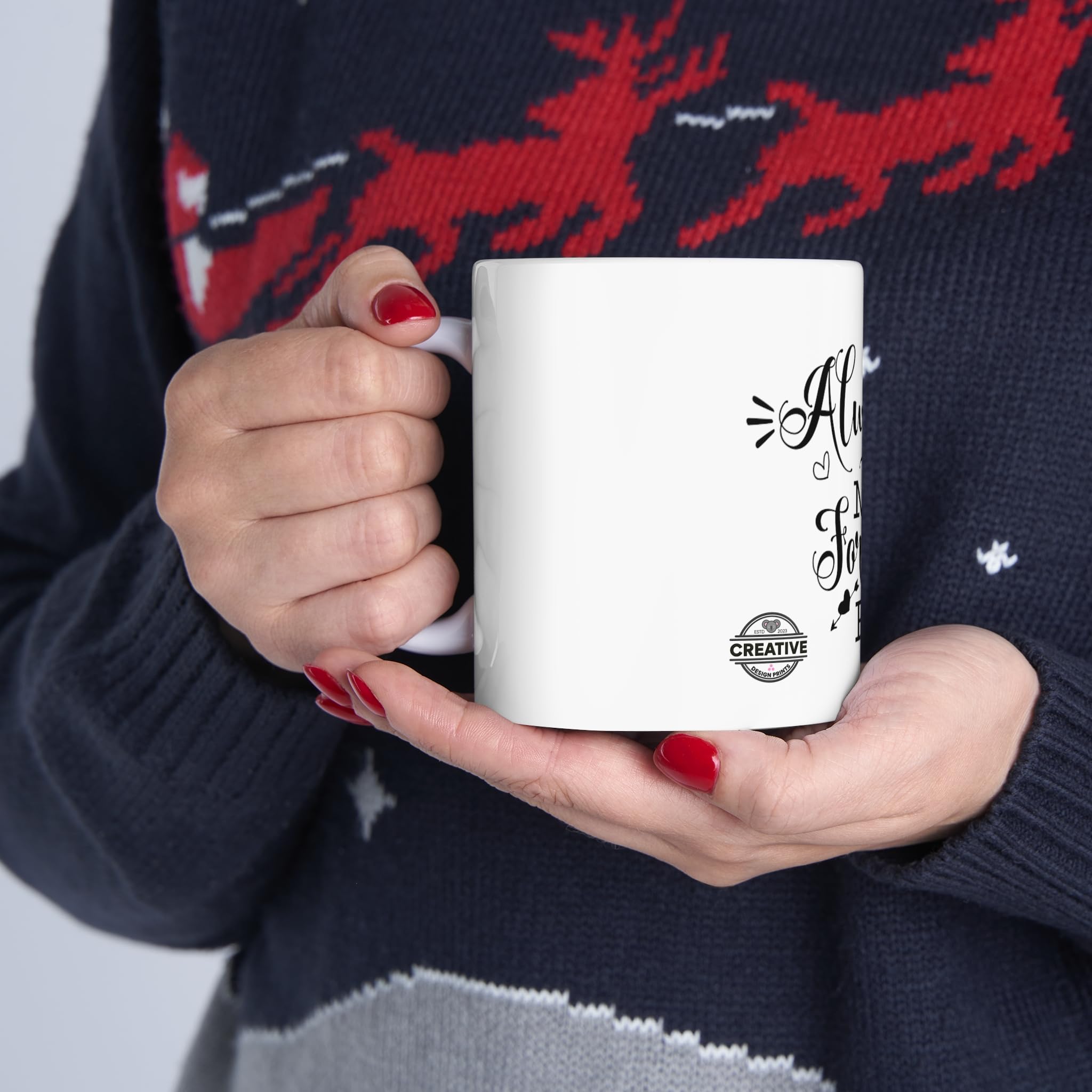 CREATIVE DESIGN PRINTS 11 OZ Novelty Coffee Mugs - Christmas Gift (Mother Forever Theme)