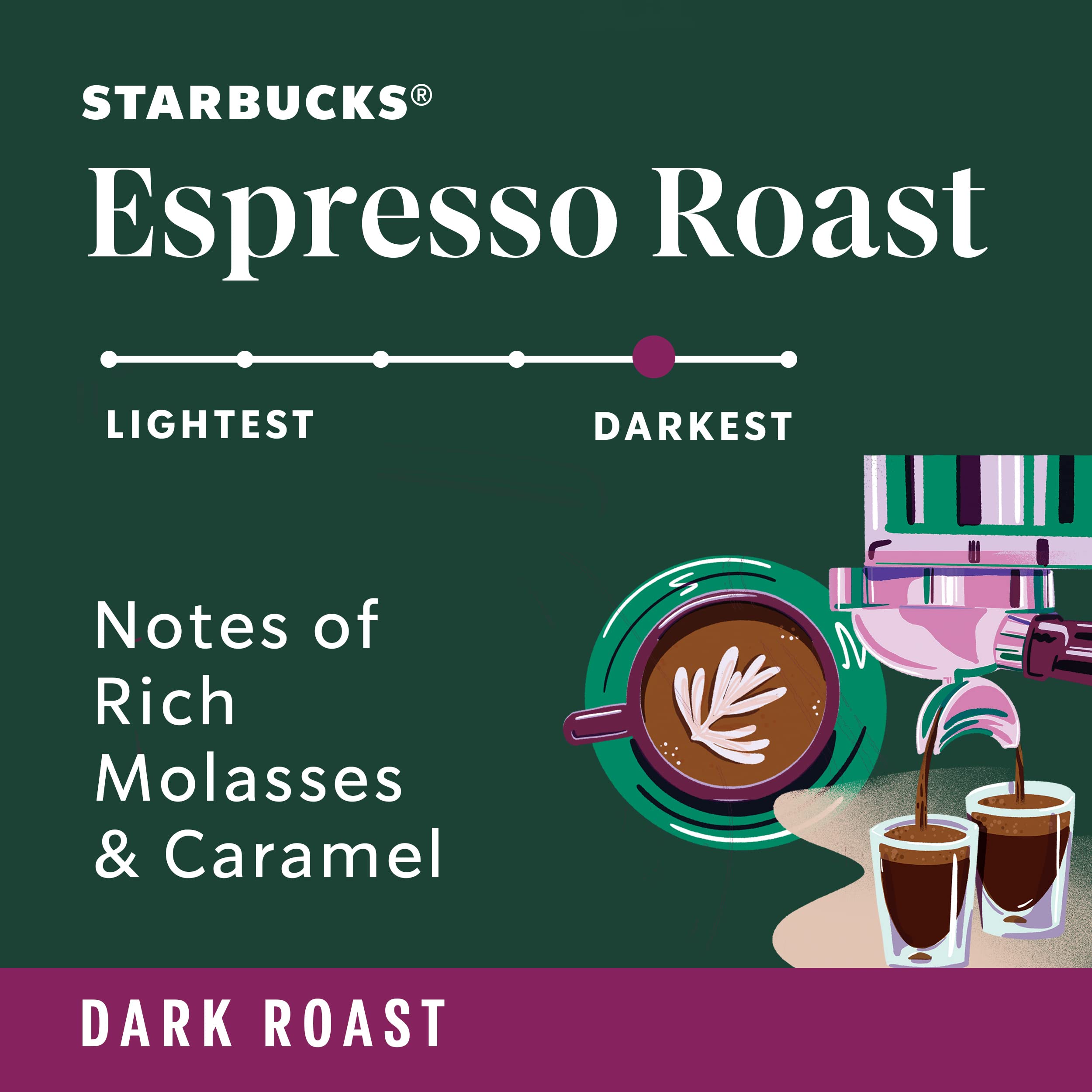 Starbucks Whole Bean Coffee Espresso Roast, 6 Bags 12 oz
