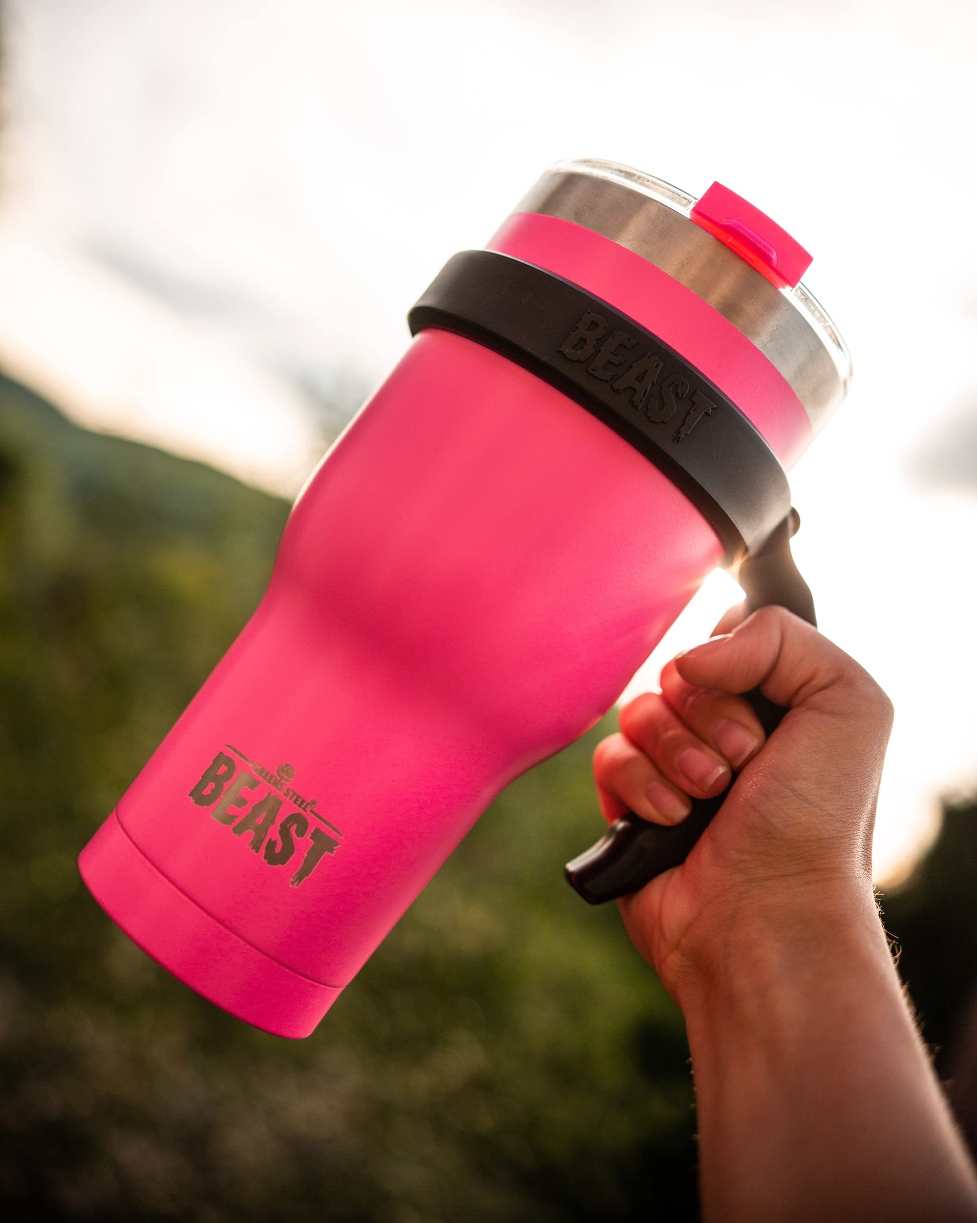 40 oz tumbler - Vacuum Insulated Tumbler with Straw - Leak Proof Stainless Steel Travel Mug - Double Wall Iced Coffee Cup - Reusable Water Bottle - Gifts for Mom, Women and Men (Cupcake Pink)