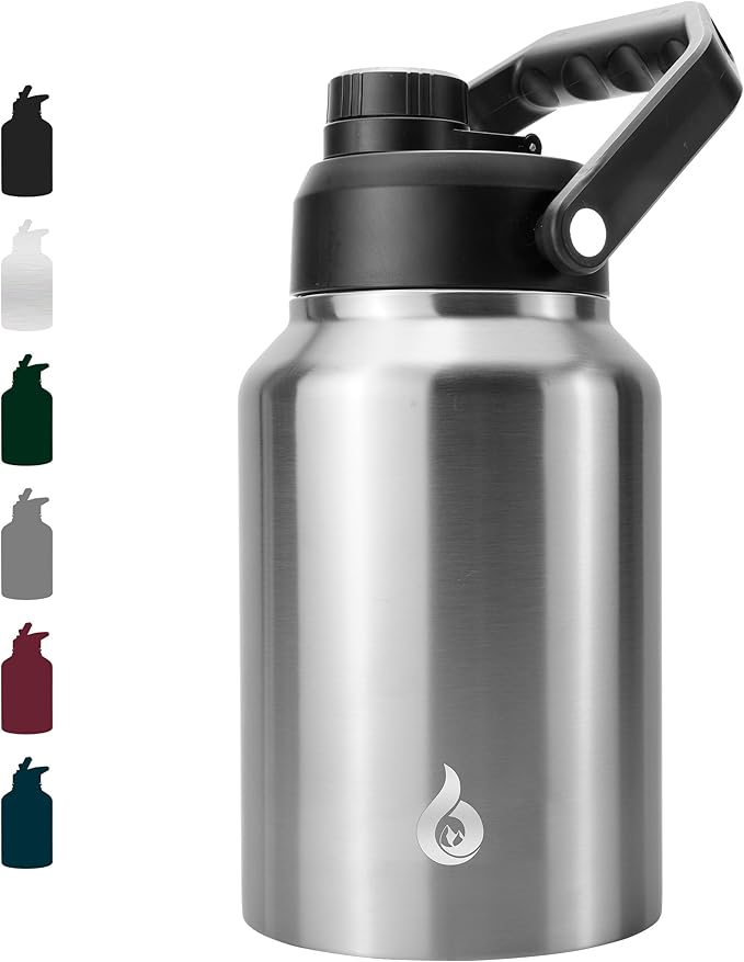 BJPKPK 64oz Insulated Water Bottle, Stainless Steel Vacuum Jug with Handle