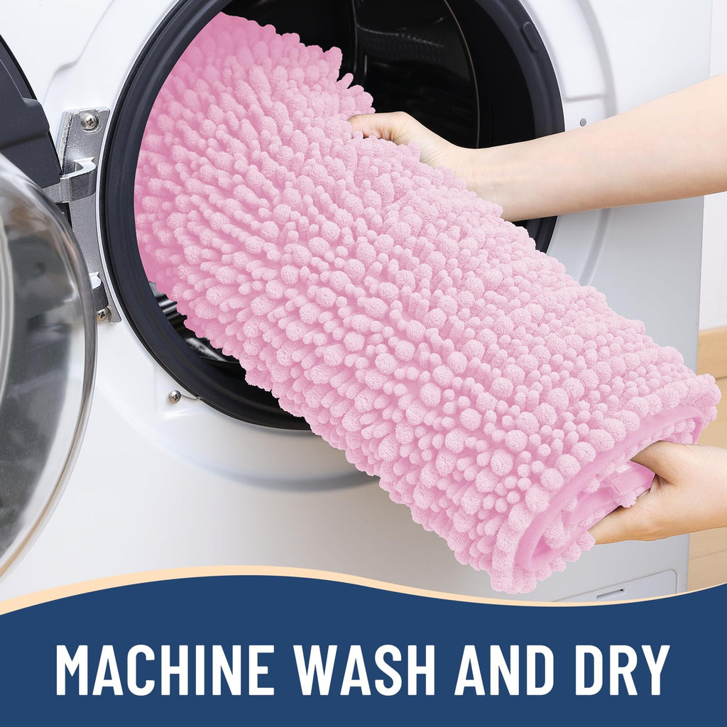 Arotive Bathroom Rugs Mat 34x21, Soft Absorbent Chenille Shaggy Bath Mat