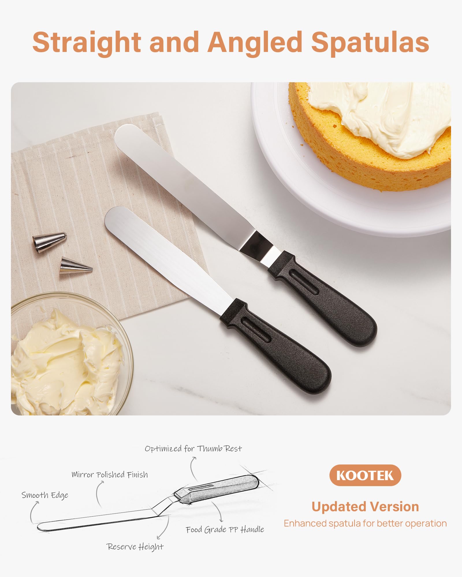 Kootek 230 Cake Decorating Kit Baking Supplies for Beginner & Professional