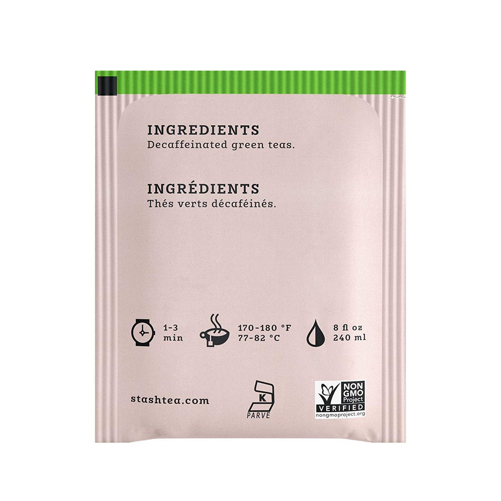 STASH Decaf Premium Green Tea, 108 Bags (6 Boxes of 18), Decaffeinated