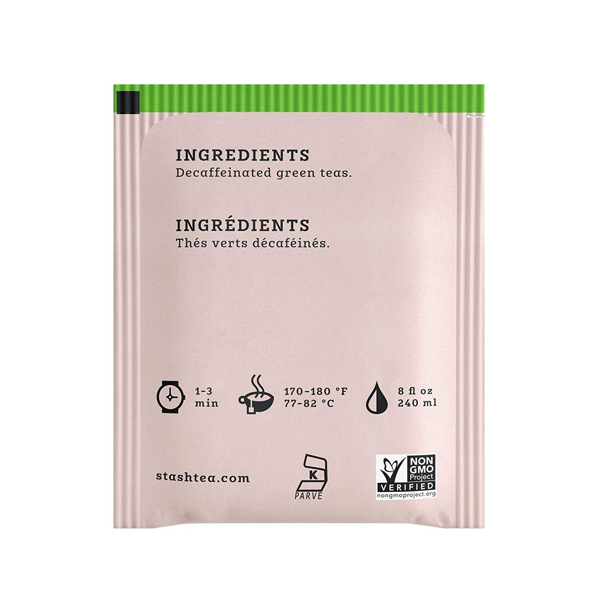 STASH Decaf Premium Green Tea, 108 Bags (6 Boxes of 18), Decaffeinated