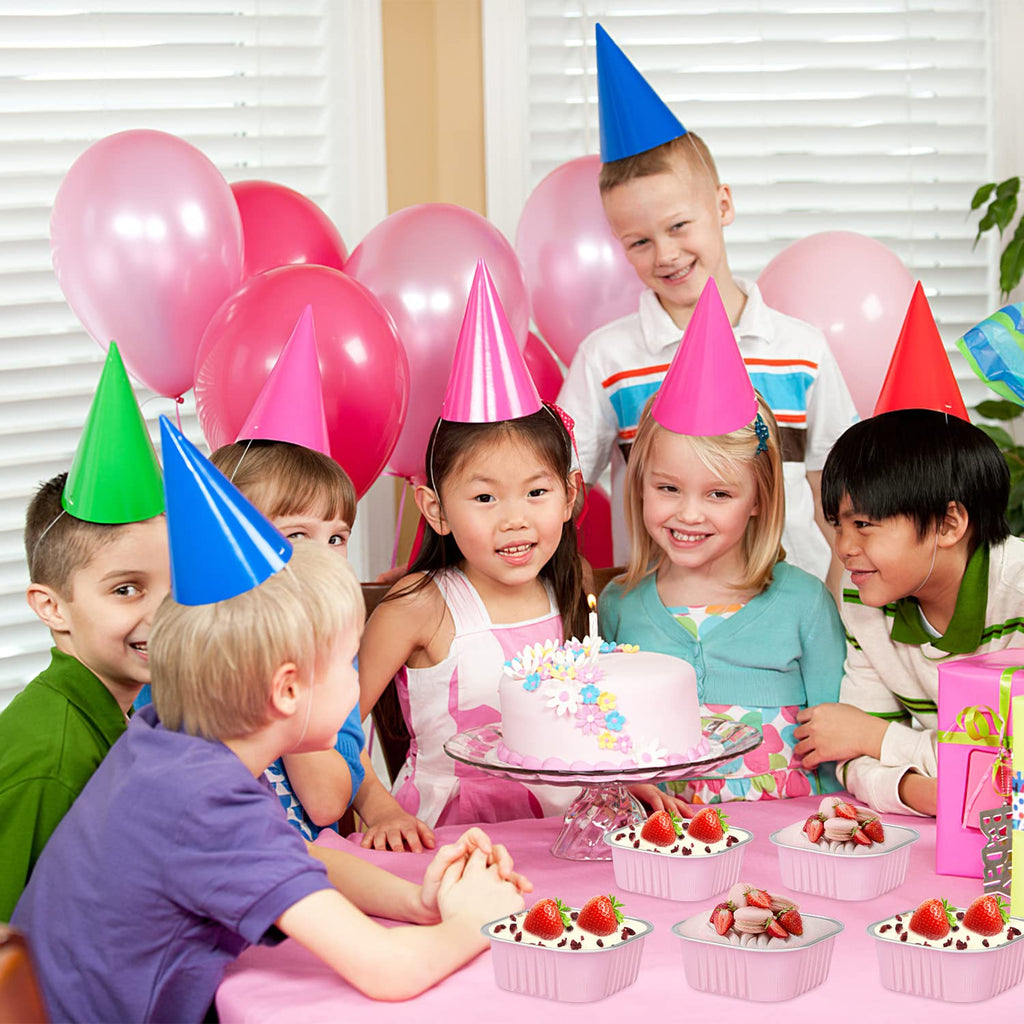 LNYZQUS 120 Pack 10oz Mini Cake Pans with Lids and Spoons for Bake Sales