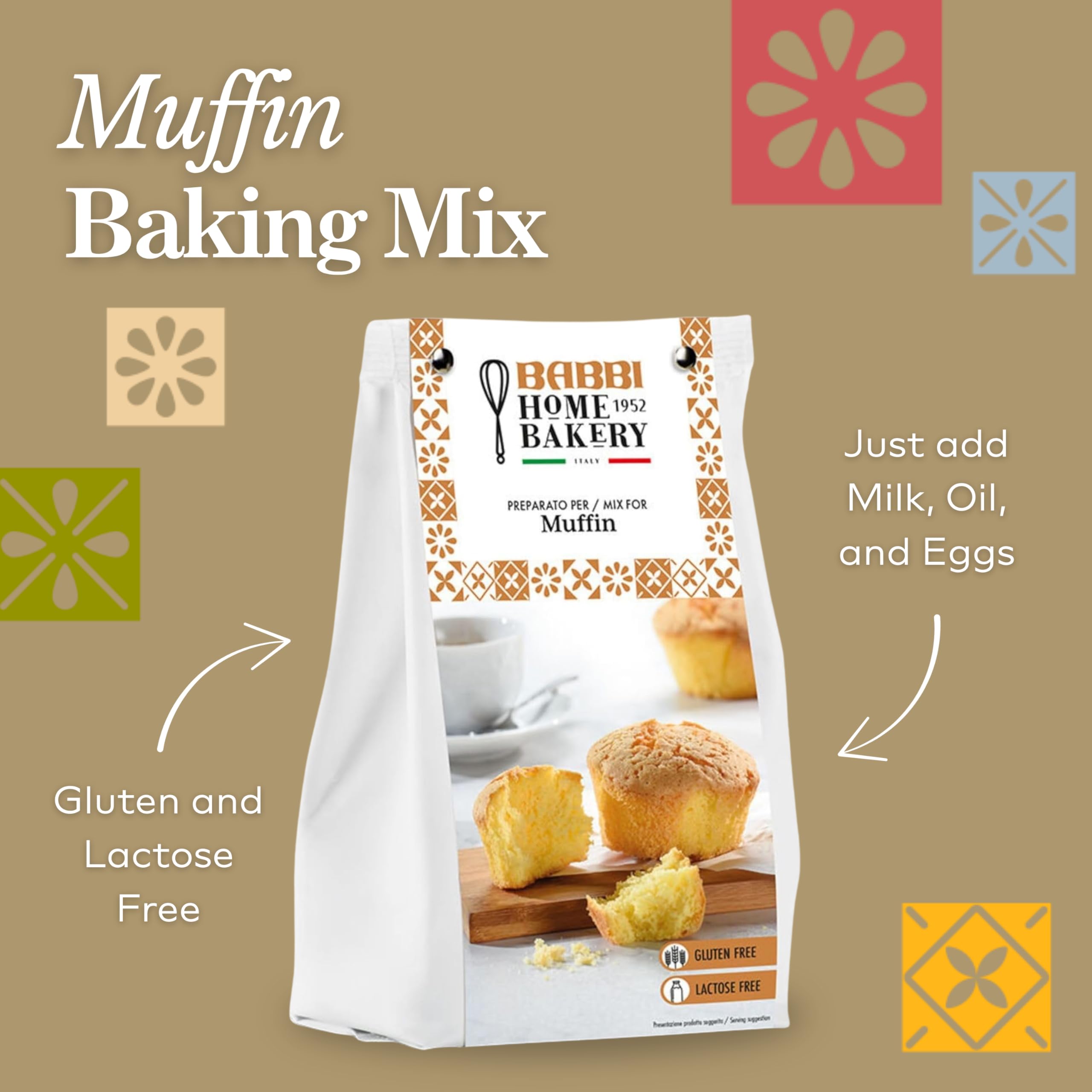 Babbi Home Bakery, Muffin and Bread Baking Mix, 14.11 Oz (400g)