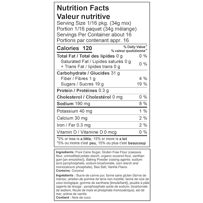 XO Baking Co. Gluten Free Vanilla Cake Gourmet Cake Mix; Non-GMO; Kosher; Rice Free; Soy Free; Dairy Free; Peanut Free; No Preservatives; No Artificial Flavors or Colors, 19oz
