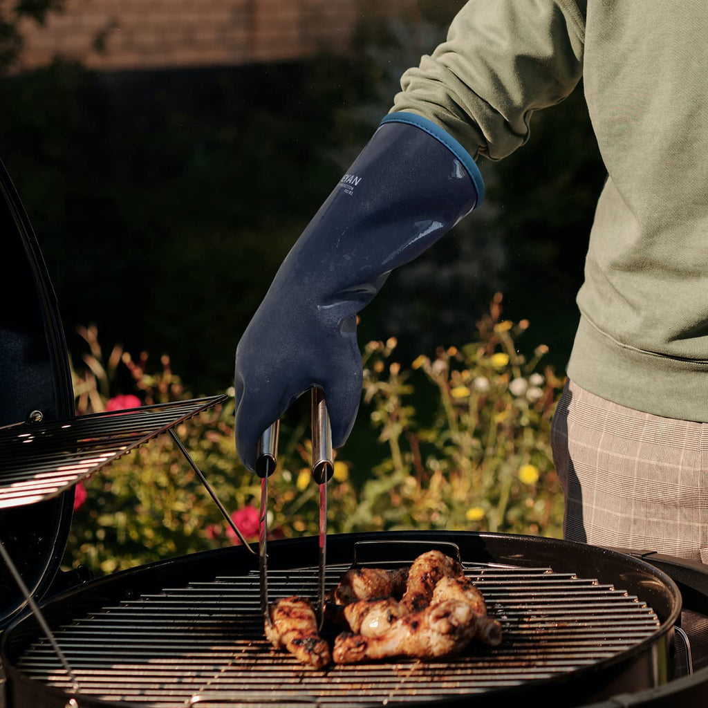 DEYAN Silicone BBQ Grill & Oven Gloves, 600°F Heat Resistant,10/XL