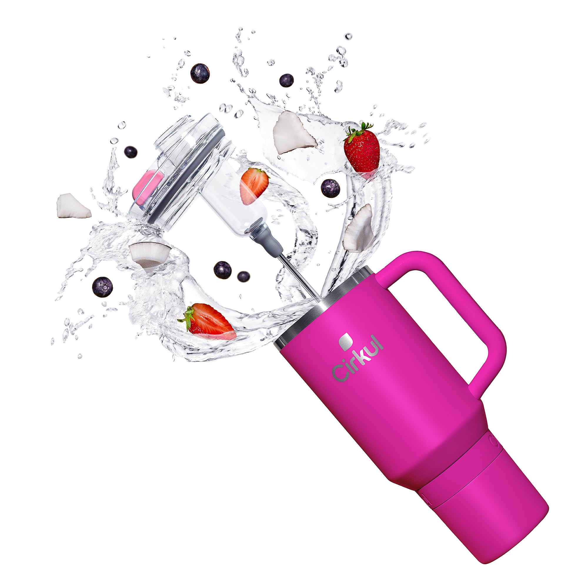 Cirkul 40oz. Brink Stainless Steel Tumbler with Handle, All-Day StrawSip™, Double-Wall Insulated