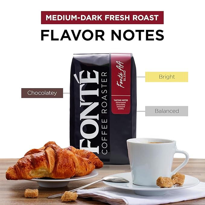 Fonte Coffee Roaster - Whole Bean Coffee - Medium-Dark Fresh Roast - Roasted in Seattle - Single Origin - Bright, Chocolately, Balanced - 12 oz - Fonte AA
