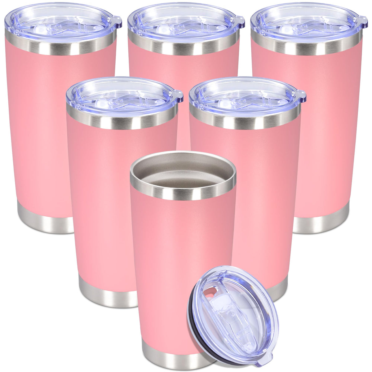 20 oz Tumbler Insulated Tumblers Stainless Steel Coffee Mug,Black 12PCS
