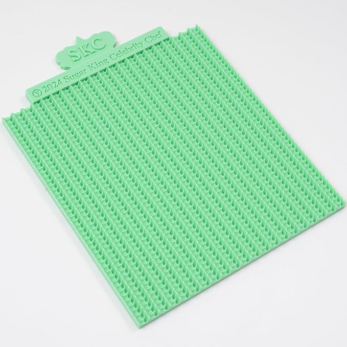 KALAIEN Sweater Texture Fondant Impression Mats Knit Fondant Embosser Texture Mats for Clay Cake Decorating Fondant Molds 1Pcs(Style 1)