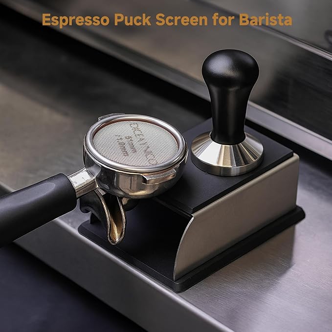 2 Pieces Espresso Puck Screen,Metal Coffee Filter,1.0mm & 1.7mm Thickness 150μm - 316 Stainless Steel,Reusable Barista Espresso Filters for Espresso 51mm Portafilter Filter Basket