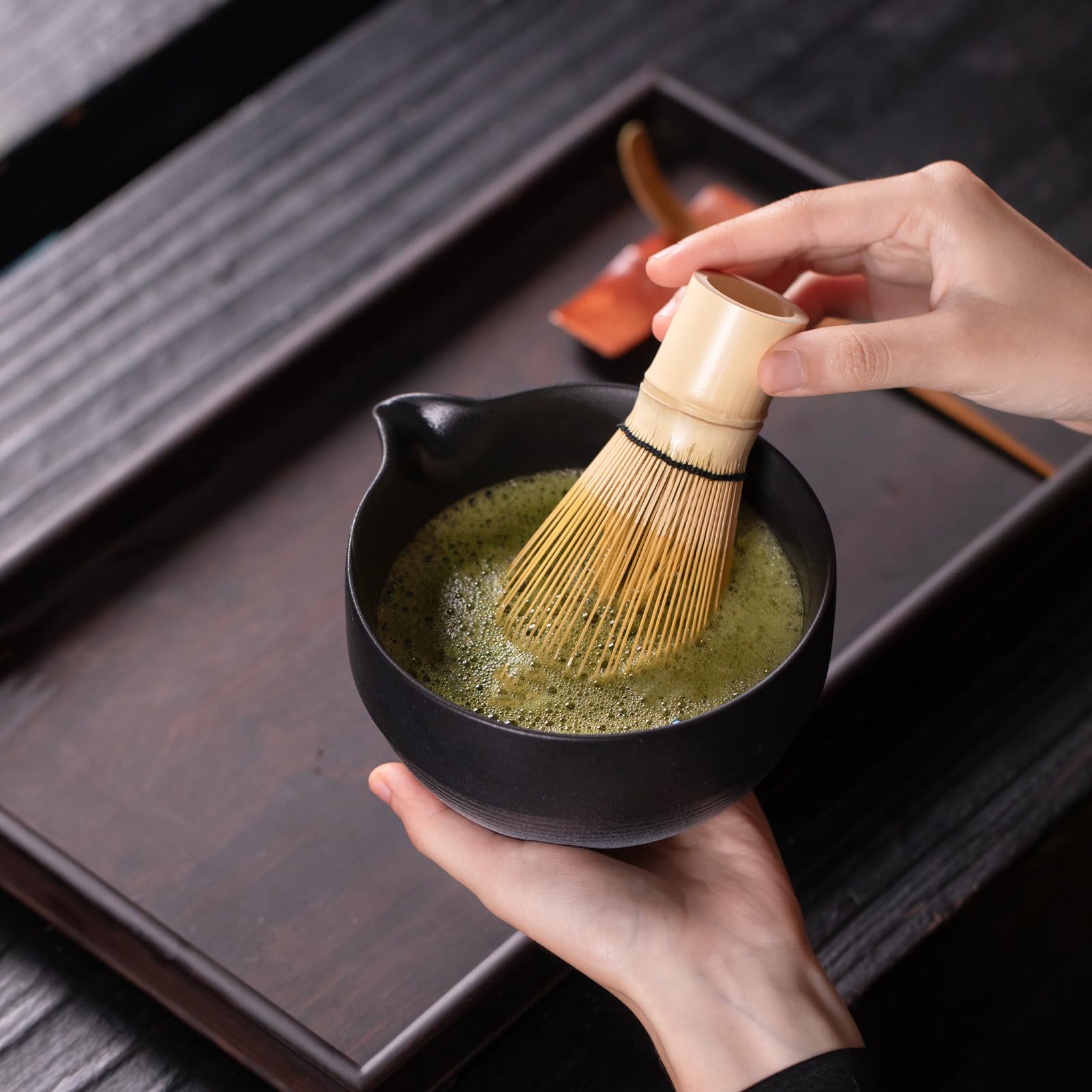 Matchamantra Premium Matcha Ceremony Set – Complete 9-Pcs Ritual Kit – Presented in Luxury Magnetic Gift Box, Perfect for Gifting or Self-Care (Black)